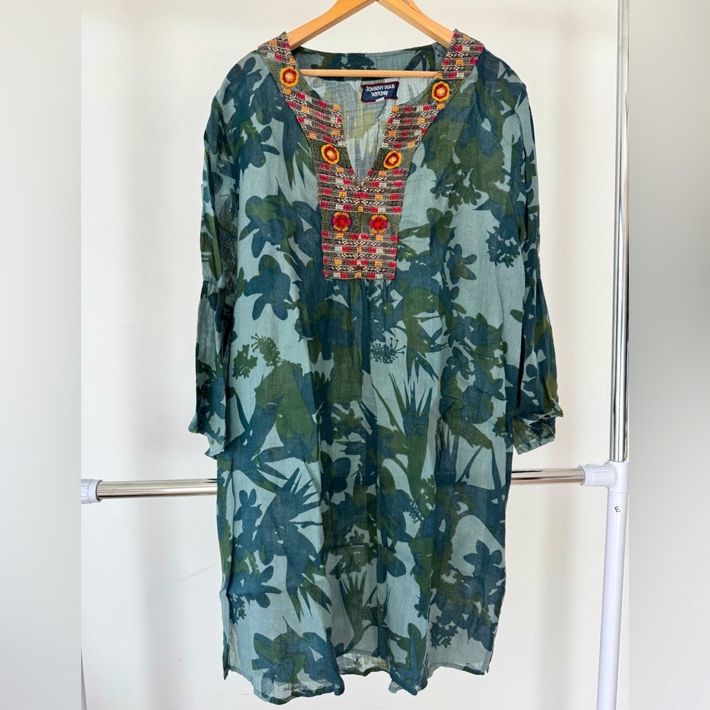 Johnny Was Workshop Embroidered Linen Tunic, large
